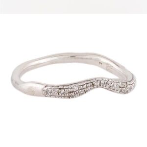 MONICA VINADER Silver Textured Wave Ring